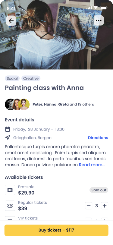 Billettkjøp i LinkUp-appen