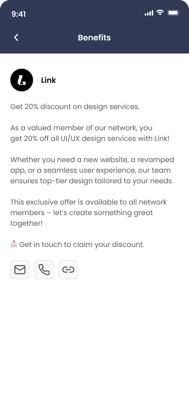 Medlemsfordeler i LinkUp-appen